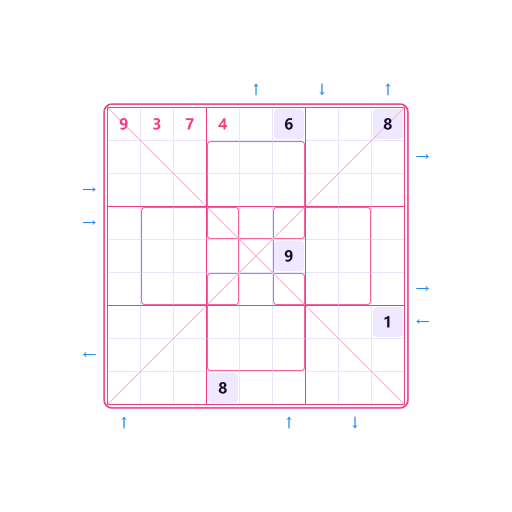 Anti-rey Diagonal Hiper Sudoku Rossini