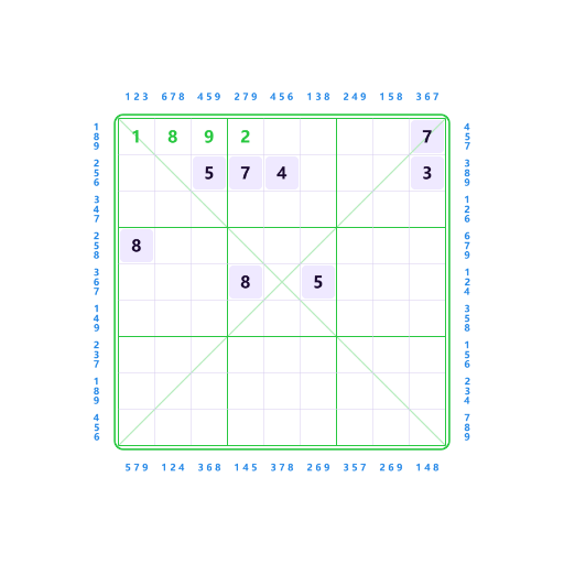 Anti-König Diagonal Outside-Sudoku