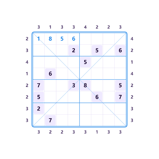 Anti-Knight Diagonal Skyscraper Sudoku