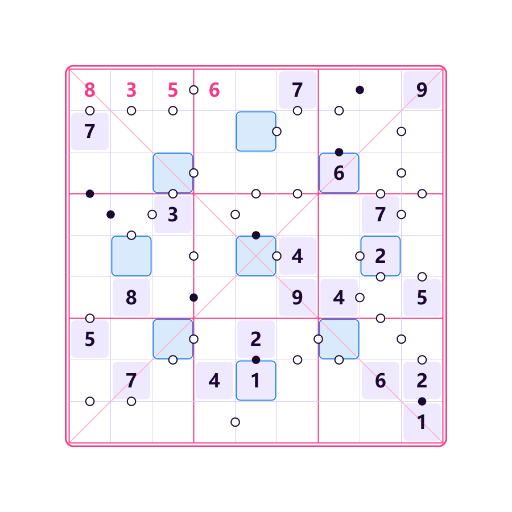 Diagonal Asterisk Kropki Sudoku