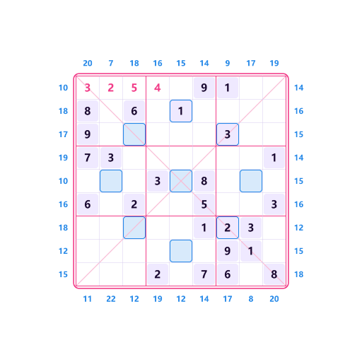 Diagonal Asterisk Frame Sudoku