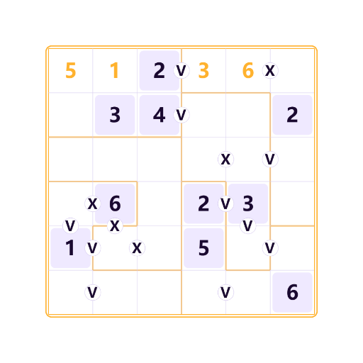 Unregelmäßig XV-Sudoku