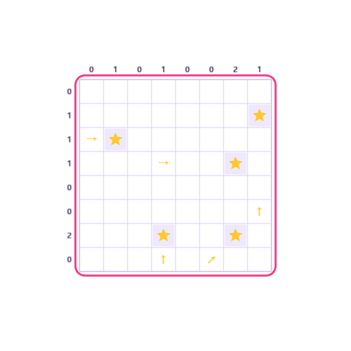 Estrellas y flechas